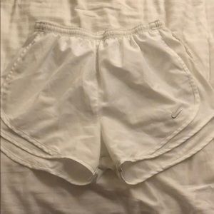 White Nike Running Shorts